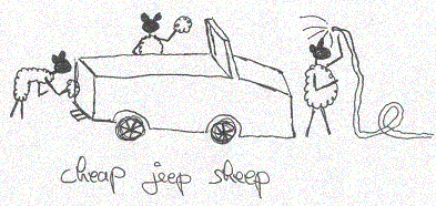 Bild: cheap jeep sheep