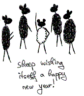 Bild: Sheep wishing itself a happy new year! 